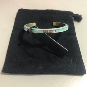 J. Crew Mint Green Crystal Bangle Bracelet